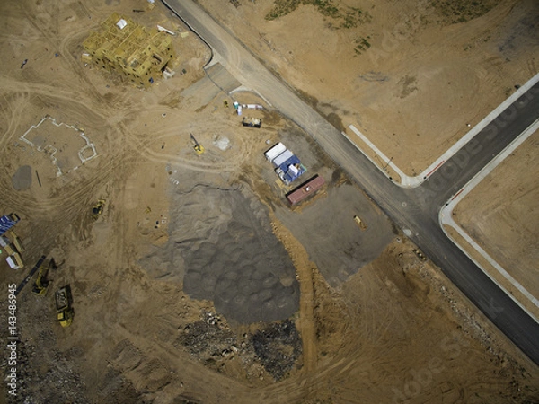 Obraz Aerial Desert Construction
