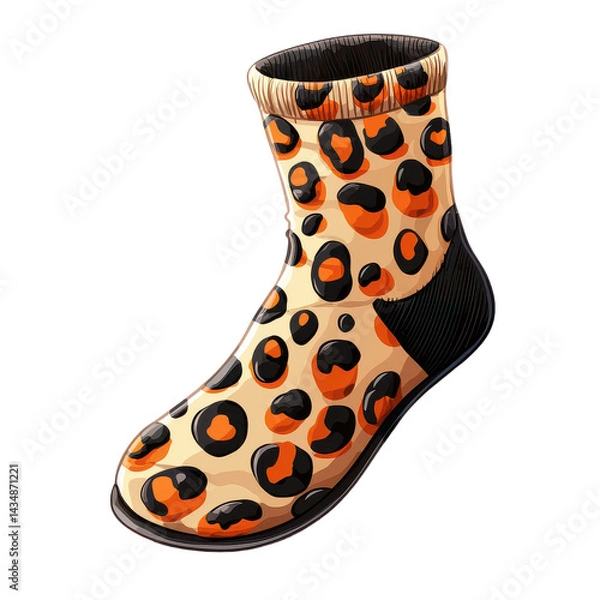 Fototapeta Wool Socks with Subtle Snowflake Patterns in Navy isolated on transparent background