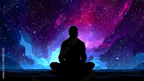 Fototapeta Cosmic Void Meditation