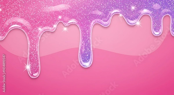Fototapeta Pink Galaxy Drip AI Generated