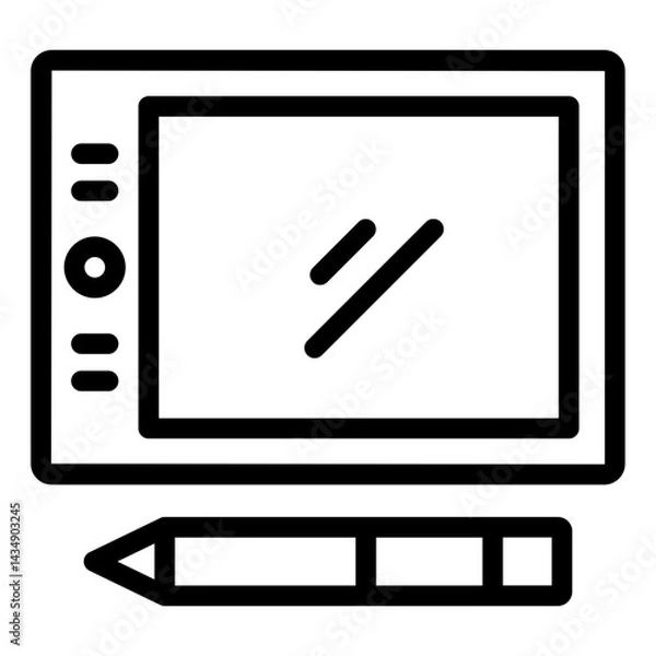 Fototapeta pen tablet icon