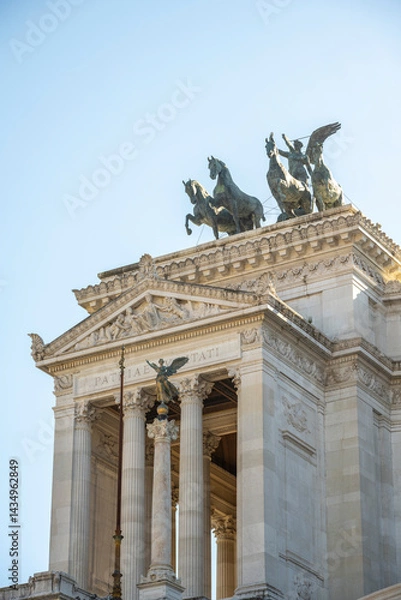 Fototapeta The Victor Emmanuel II National Monument, also known as the Vittoriano or for synecdoche Altare della Patria, is a large national monument built between 1885 and 1935 to honour Victor Emmanuel II, the