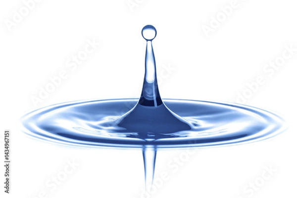 Fototapeta water drop splash isolated on transparent background