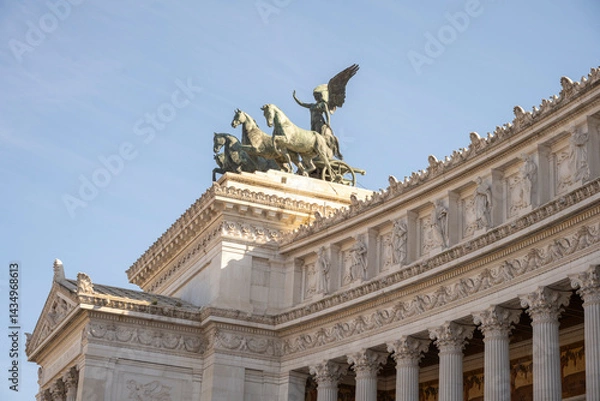 Fototapeta The Victor Emmanuel II National Monument, also known as the Vittoriano or for synecdoche Altare della Patria, is a large national monument built between 1885 and 1935 to honour Victor Emmanuel II, the