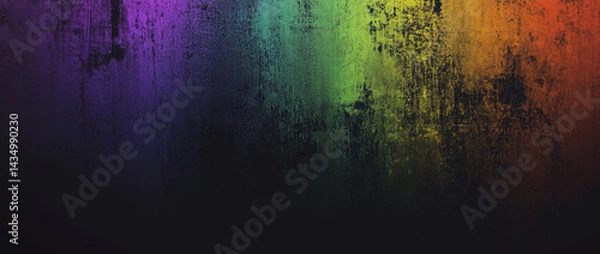 Obraz Colorful gradient background with blend of vibrant rainbow hues against dark backdrop, creating striking visual effect that evokes sense of creativity and energy