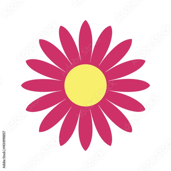 Fototapeta A close up of a flower on a black background vector illustration