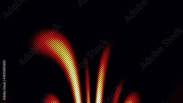 Obraz Halftone texture background fire halftone