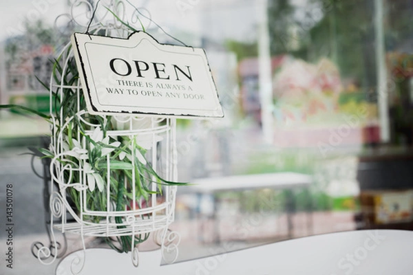 Obraz open sign board