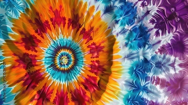 Fototapeta Colorful tie dye pattern design