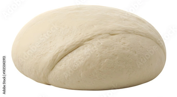Obraz A single ball of smooth and pale dough isolated on a black background png, jpeg, jpg, transparent background, white background. isolated on transparent background