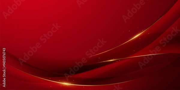 Fototapeta red background design With luxurious effect elements Vector illustration