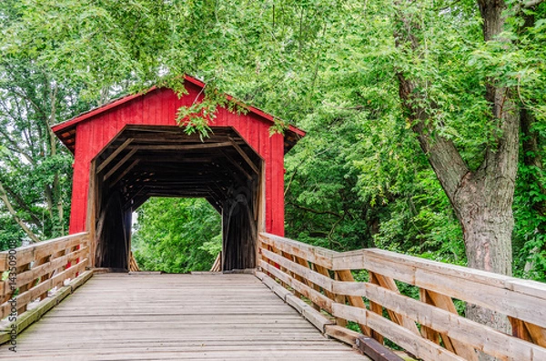 Obraz Burr Arch Covered Bridge near Route 66
