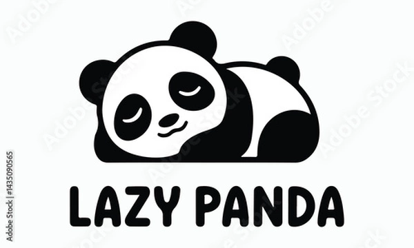 Obraz Modern Minimalist Panda Logo Design