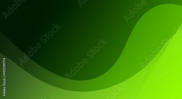 Fototapeta Emerald Flow: Abstract Green Gradient AI Generated