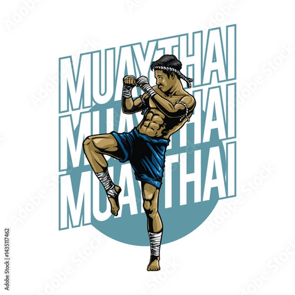 Obraz muay thai artwork for t-shirt