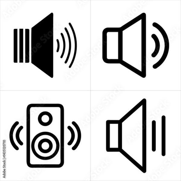 Fototapeta sound icon set
