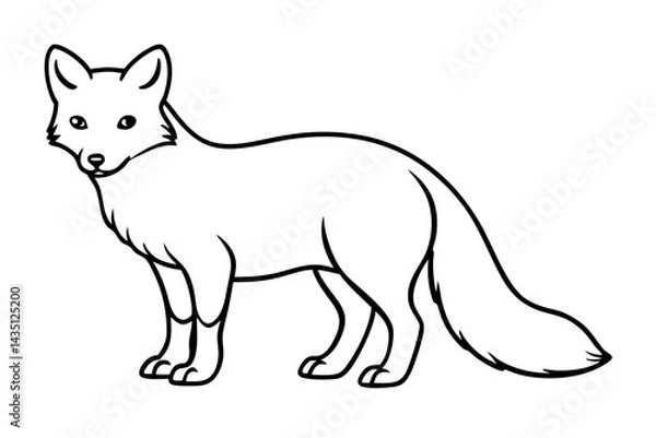 Obraz Sleek Arctic Fox Silhouette