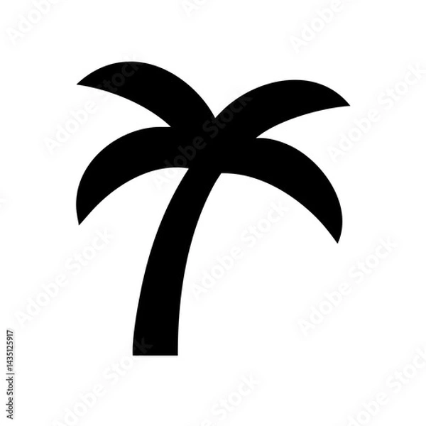 Fototapeta palm tree icon isolated on white background 