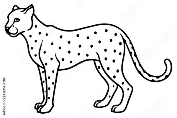 Obraz Swift Cheetah Outline