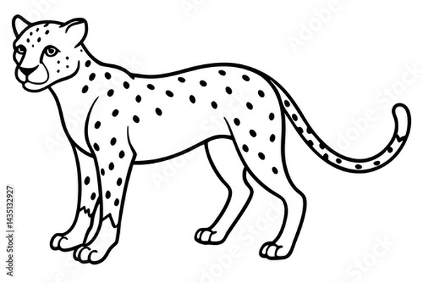 Fototapeta Swift Cheetah Outline