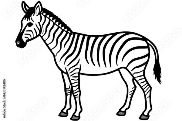 Obraz Wild Zebra Ink Lines