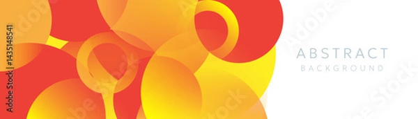 Fototapeta circle yellow geometric on white background geometric shapes element business template design