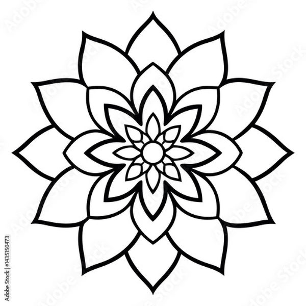 Obraz Intricately-layered-lotus-mandala-with-high-detail  