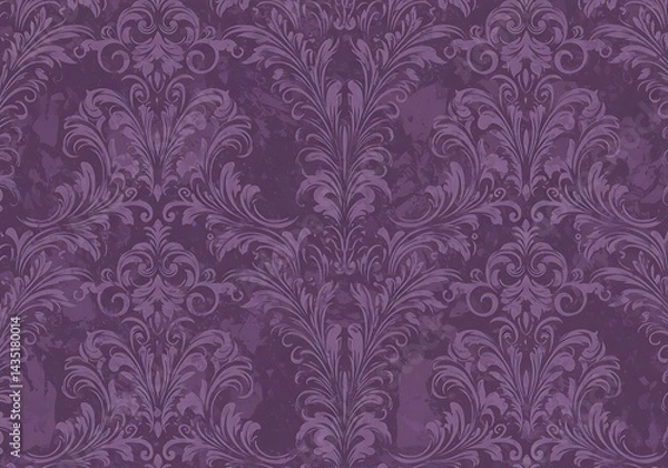 Fototapeta Amethyst Damask Dreams AI Generated