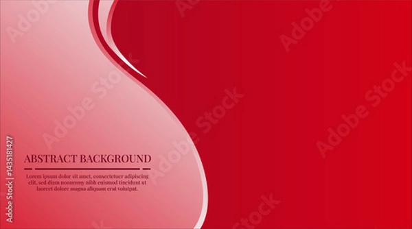 Obraz abstract background white object plate on red base