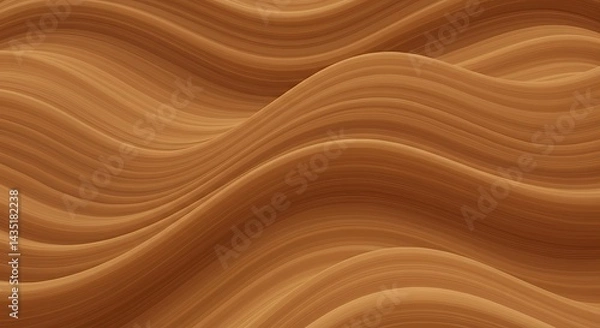 Fototapeta Auburn Wave: 3D Rendered Abstract AI Generated