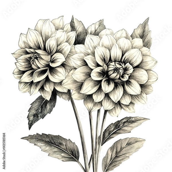 Obraz hand drawn flower isolated on transparent background png