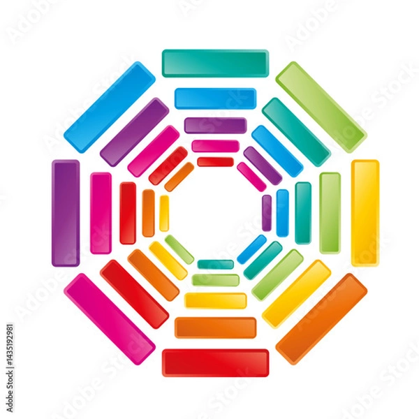 Fototapeta Vibrant Colorful Geometric Pattern