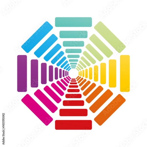 Fototapeta Colorful Geometric Spiral