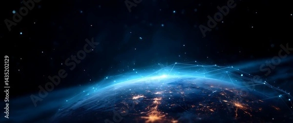 Obraz Global Network Connection Illustrative Image