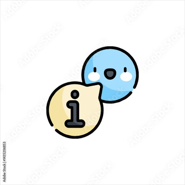 Fototapeta Icon representing information message