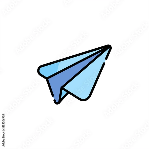 Fototapeta Icon representing paper plane message