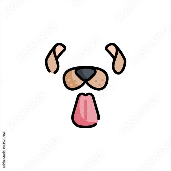 Fototapeta Icon representing dog face