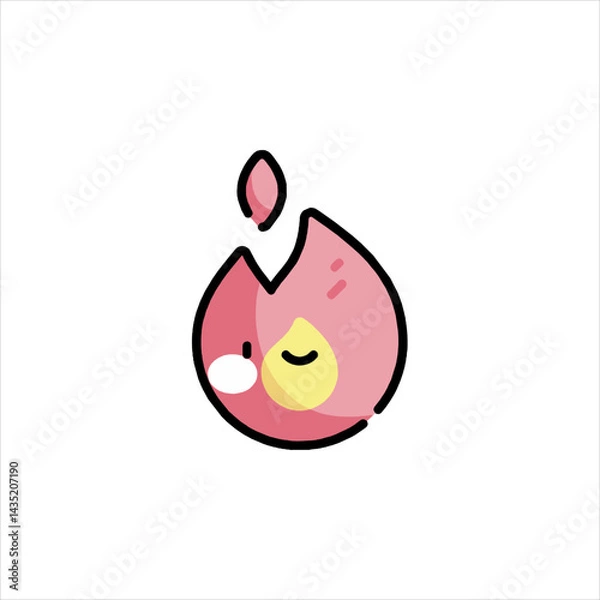 Obraz Icon representing flame or fire drop