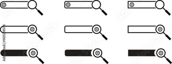 Fototapeta search page symbol icon in vector