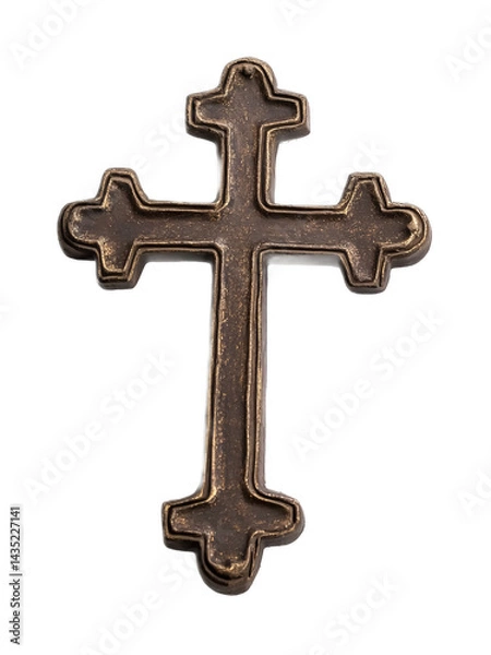 Fototapeta Pope�s Cross for Papal Ceremonial Use - Isolated on White Background