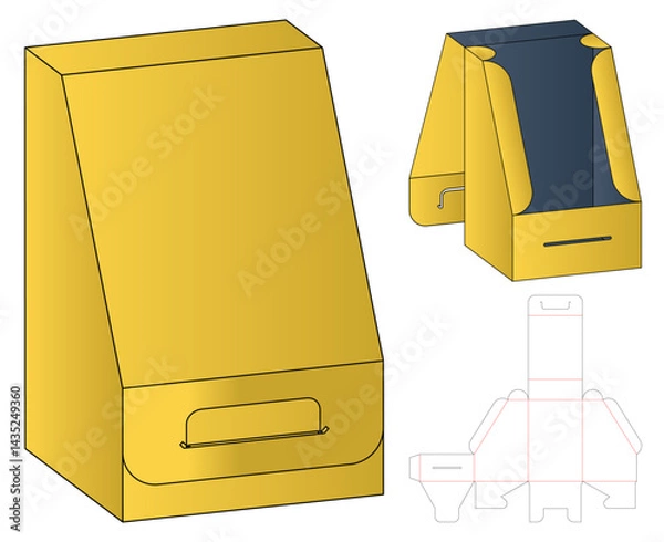 Obraz Box Packaging Dieline Blueprint Template