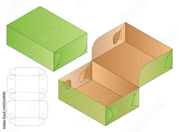 Obraz Foldable Box Packaging Template Vector Illustration