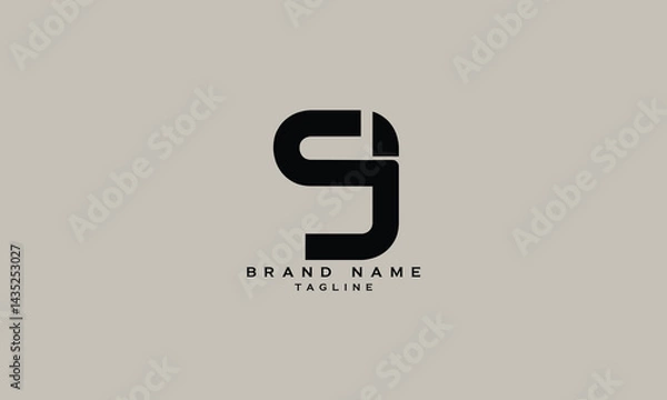Obraz 9S, S9, Abstract initial monogram letter alphabet logo design