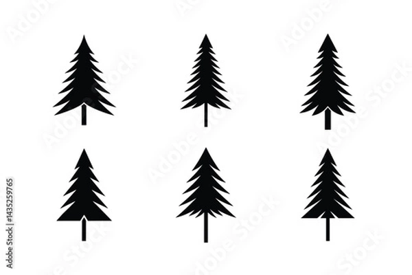 Fototapeta Tree Line Art Pictogram Design