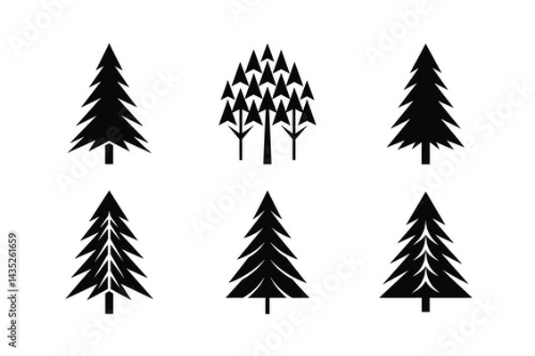 Fototapeta Clean Line Forest Tree Graphic