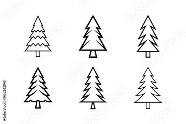 Fototapeta Abstract Woodland Tree Illustration