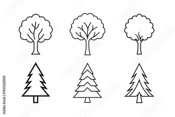 Fototapeta Simple Forest Tree Graphic Design