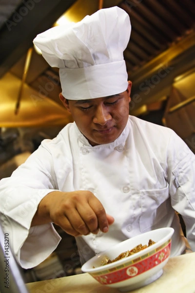 Obraz chef do finishing touch