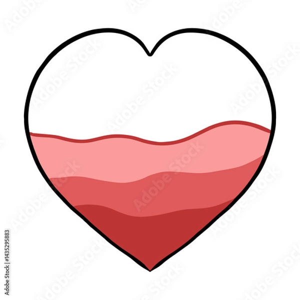 Fototapeta blood in the shape of a heart for the theme of blood donation