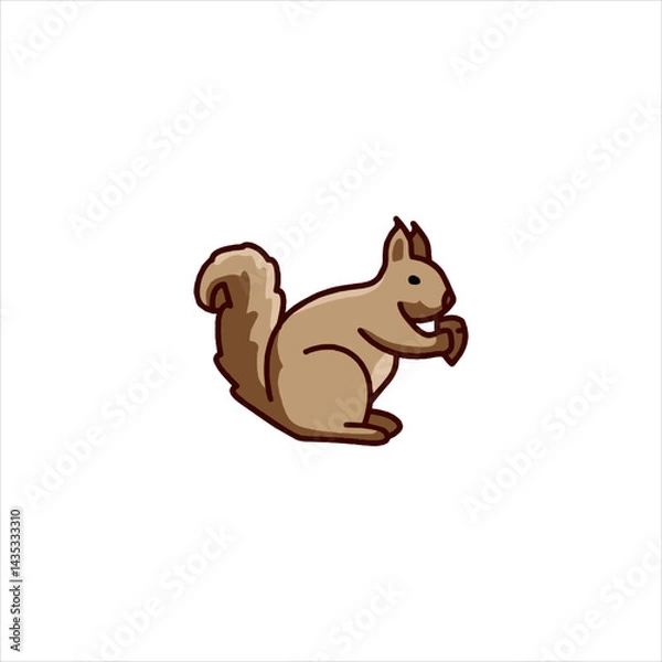 Fototapeta squirrel with nut